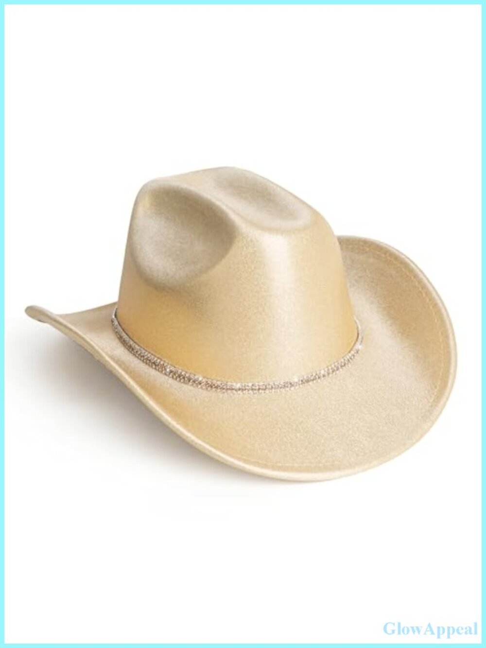 Glitter Cowgirl Hat Rhinestone Band Women Western Party Adjustable